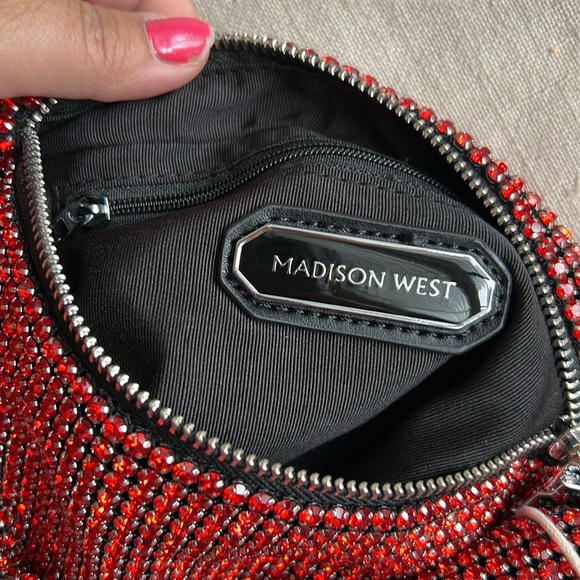 Crystal Red Bag with knot on handle. NWT - Picture 4 of 4